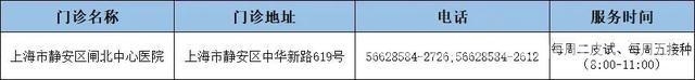权威发布：静安区各类预防接种门诊信息大揭秘 速看！静安区预防接种门诊信息全梳理