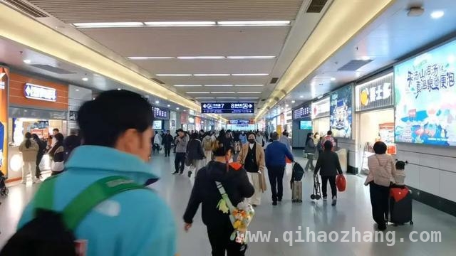 3月29日铁路上海站繁忙，踏青扫墓旅客出行热