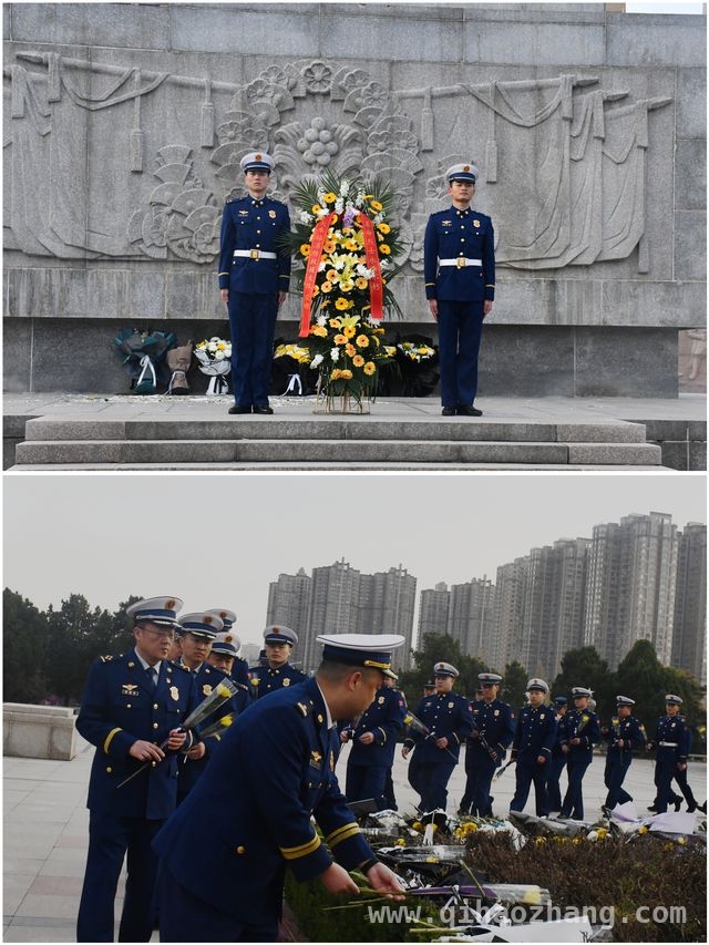 郑州火车站消防大队清明祭英烈，传承红色精神再出发，清明时节，郑州火车站消防指战员缅怀先烈汲取前行力量
