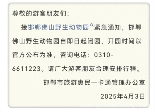 邯郸佛山野生动物园惊现黑熊出逃，周边民众需警惕！ 河北邯郸佛山动物园黑熊出逃，搜寻工作紧张进行中